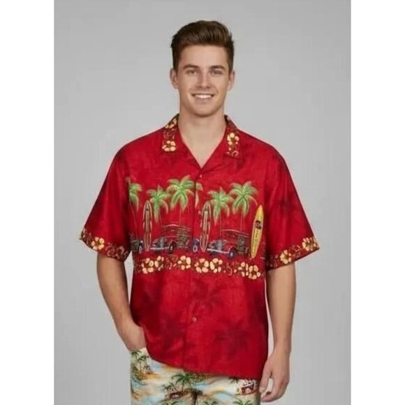 Rima Beach World Other - Rima Beach World Hawaiian Tropical Beach Caribbean Short Sleeve Shirt Men's XL